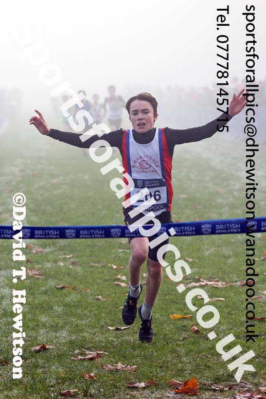 Boys under-13s, European Cross Country Trials, Sefton Park, Liverpool. Photo: David T. Hewitson/Sports for All Pics
